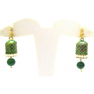 Meenakari Minakari Enamel Jhumka Jhumki Handmade Earring Jewelry Chandelier A118
